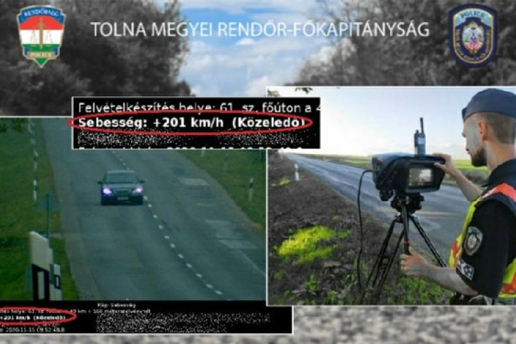 201 km/h-s sebességgel közlekedett a 61-es főúton