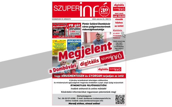 Megjelent a friss Dombóvári digitális Szuperinfó!