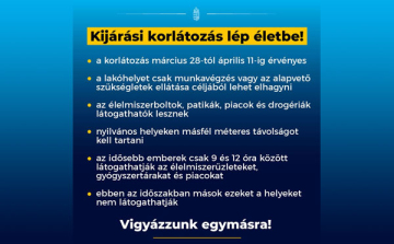 Kijárási korlátozást vezetnek be Magyarországon március 28-tól